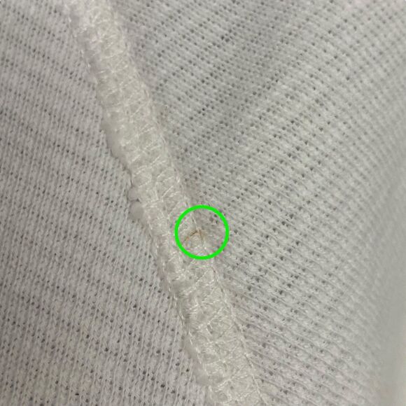 AG Adriano Goldschmied Womens S White Crop Sweatshirt Short Sleeve Boxy Raw Hem - Picture 10 of 13